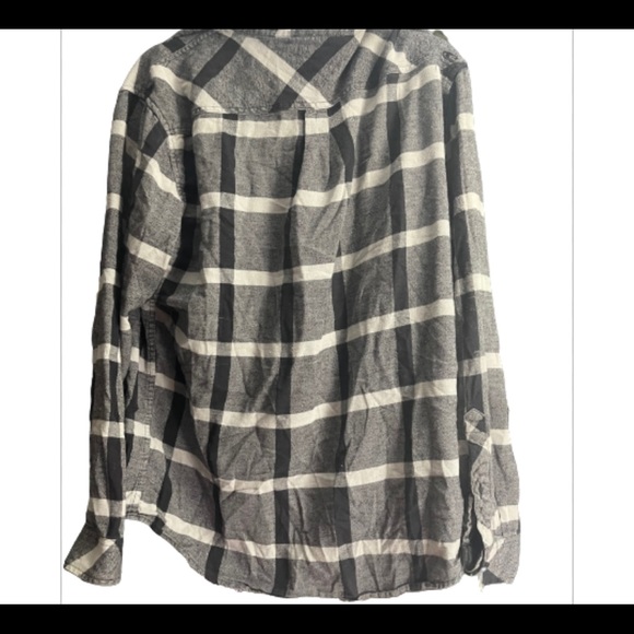 Vintage Lightweight Black and White Flannel - Picture 2 of 4